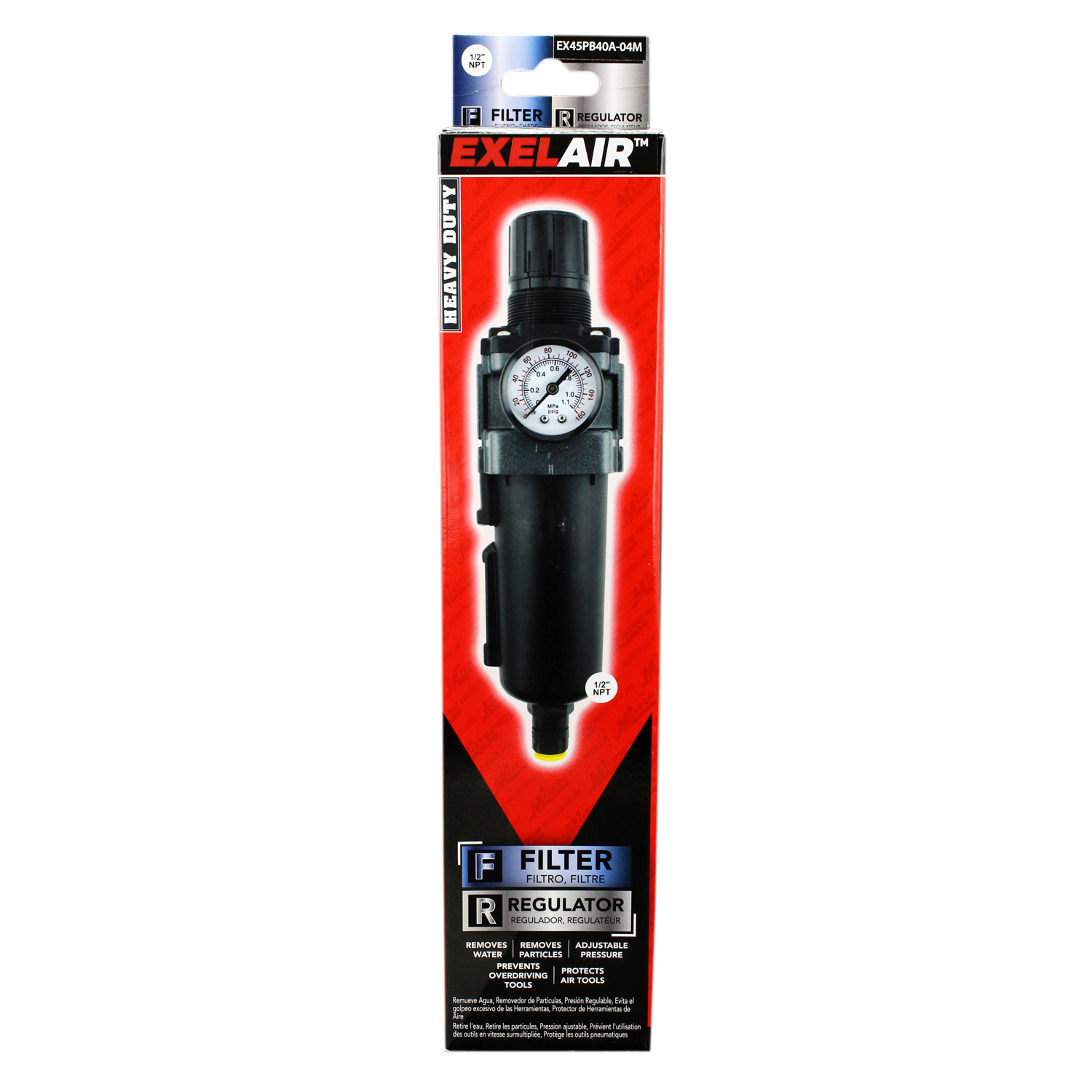 Air Tool Hose Regulator Milton EX45PB40A-04M