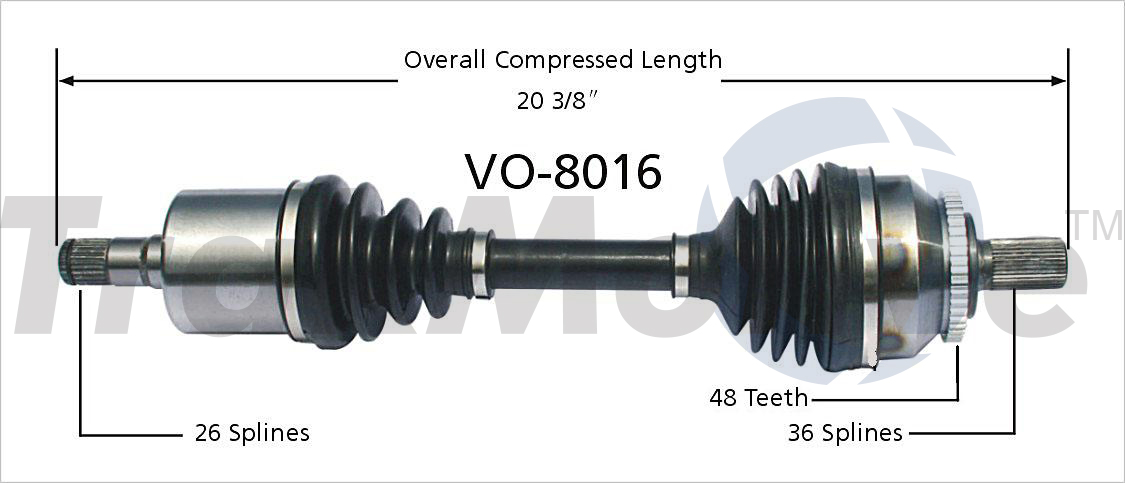 CV Axle Shaft TrakMotive VO-8016