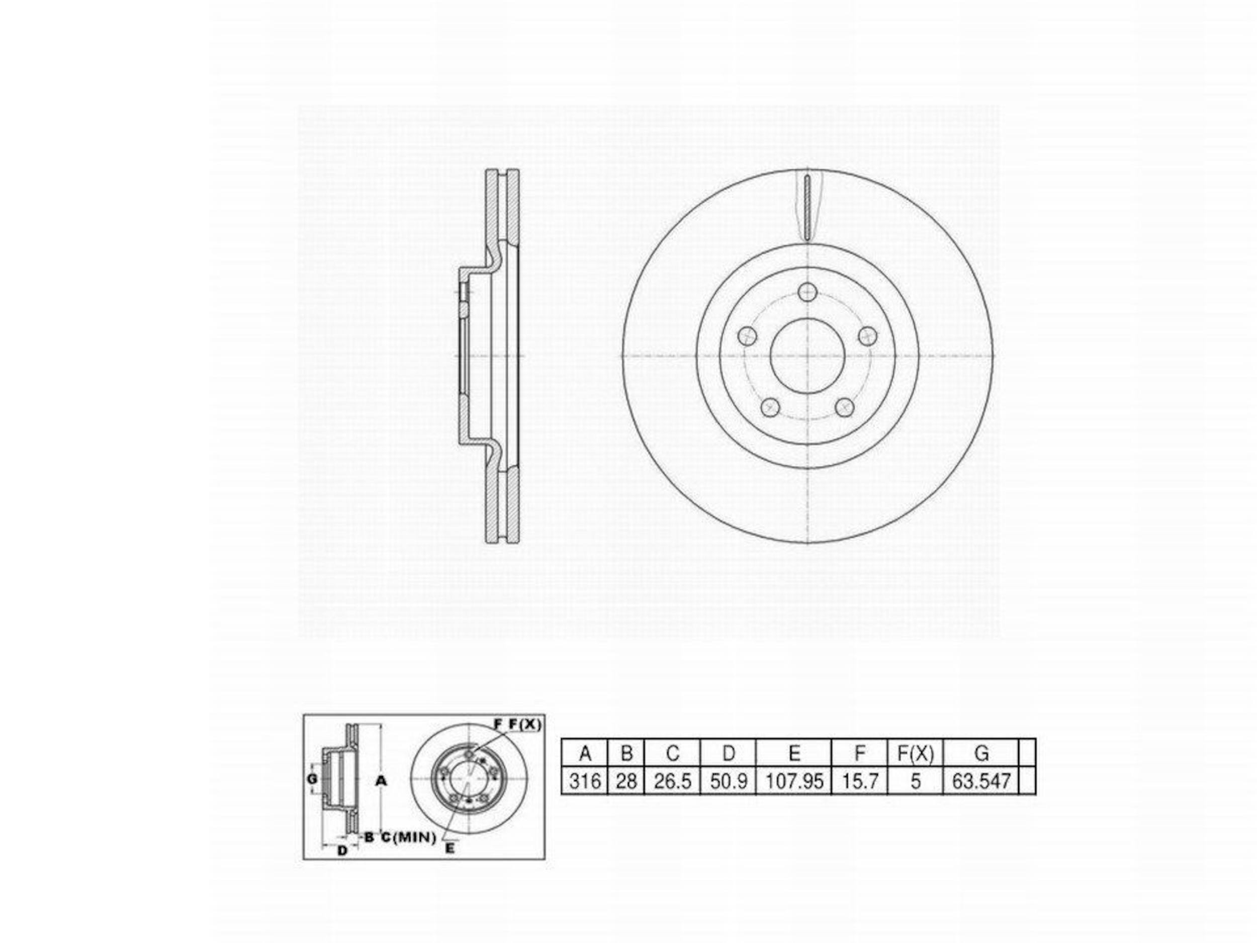 Disc Brake Rotor Perfect Stop PS901704HC