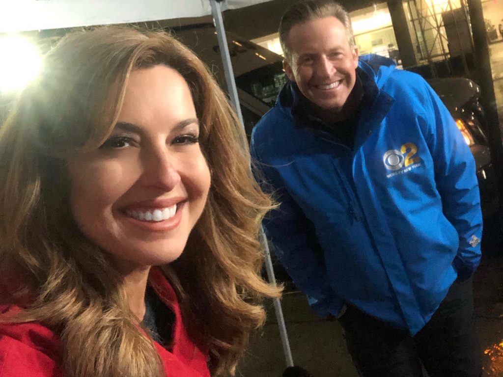 Anchors Host WCBS Morning Show Outside the CBS Broadcast Center