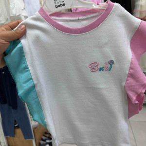Белая Фудболка для девочек Bubi