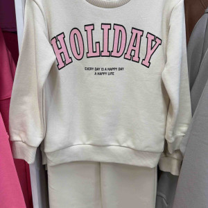 Свитшот HOLIDAY бежевый костюм- двойка