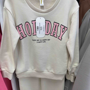 Свитшот HOLIDAY бежевый костюм- двойка фото 2