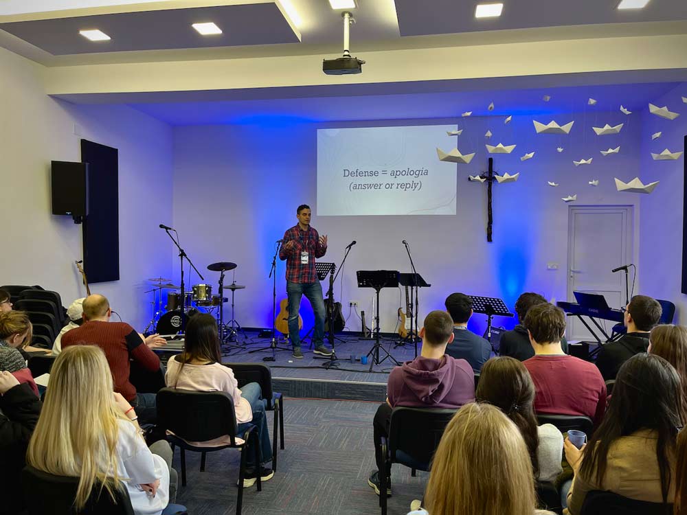 Ryan teaching Apologetics at the Youth Conference
