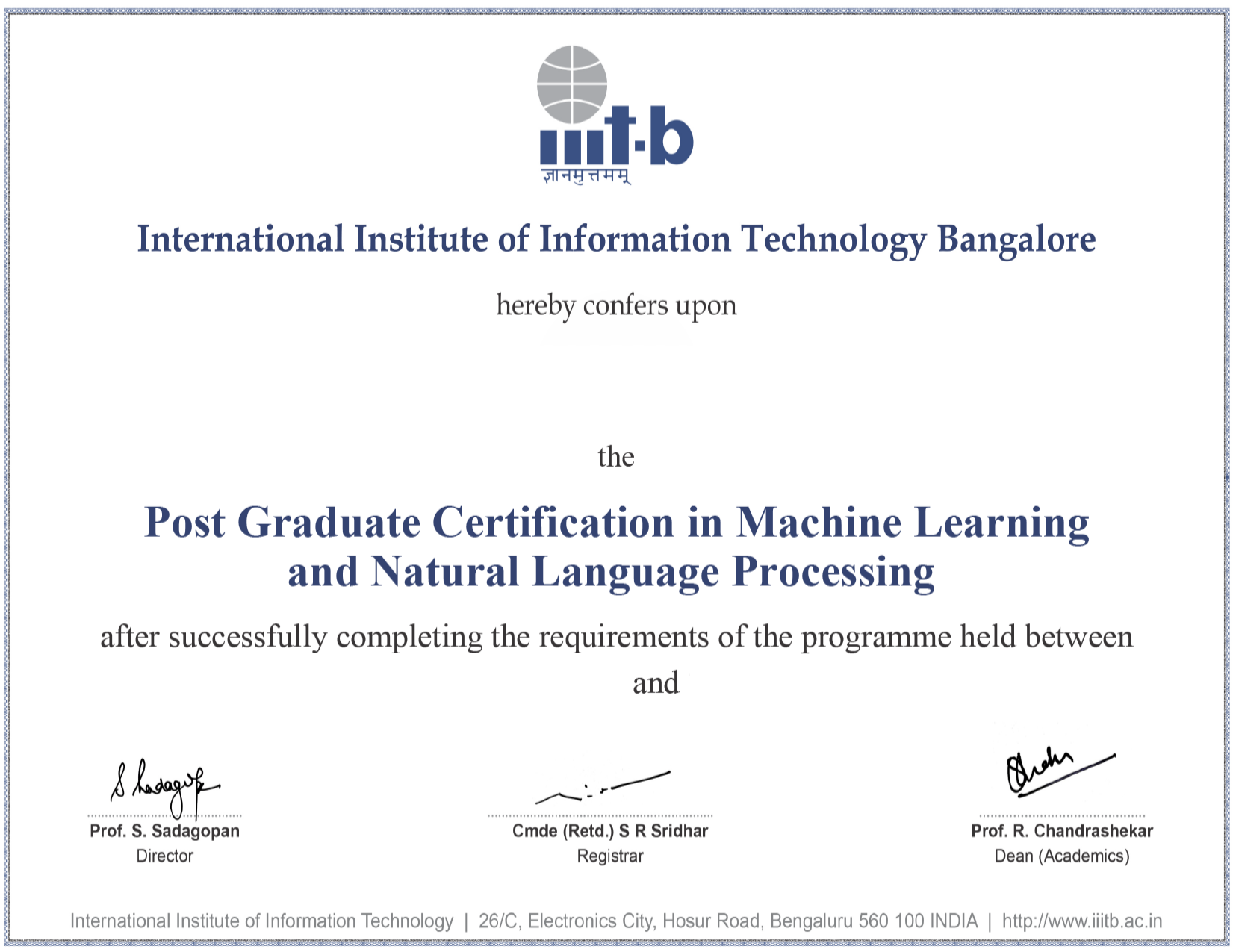 machine language certification