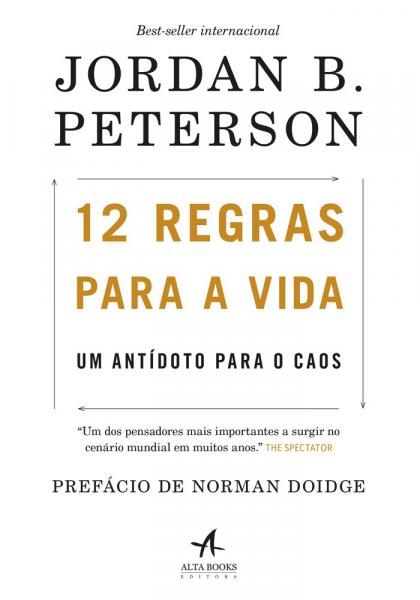 Capa do material com o título 12 regras para a vida do Autor Peterson, Jordan B.