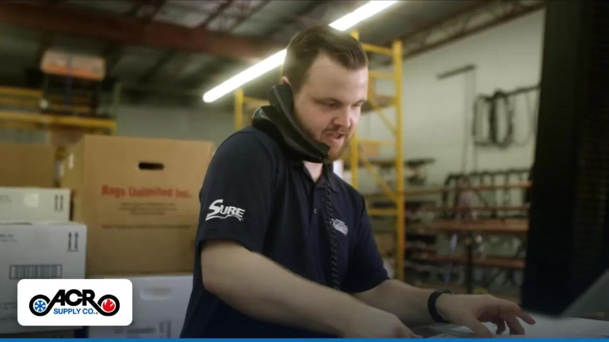 ACR Supply team member taking a phone order