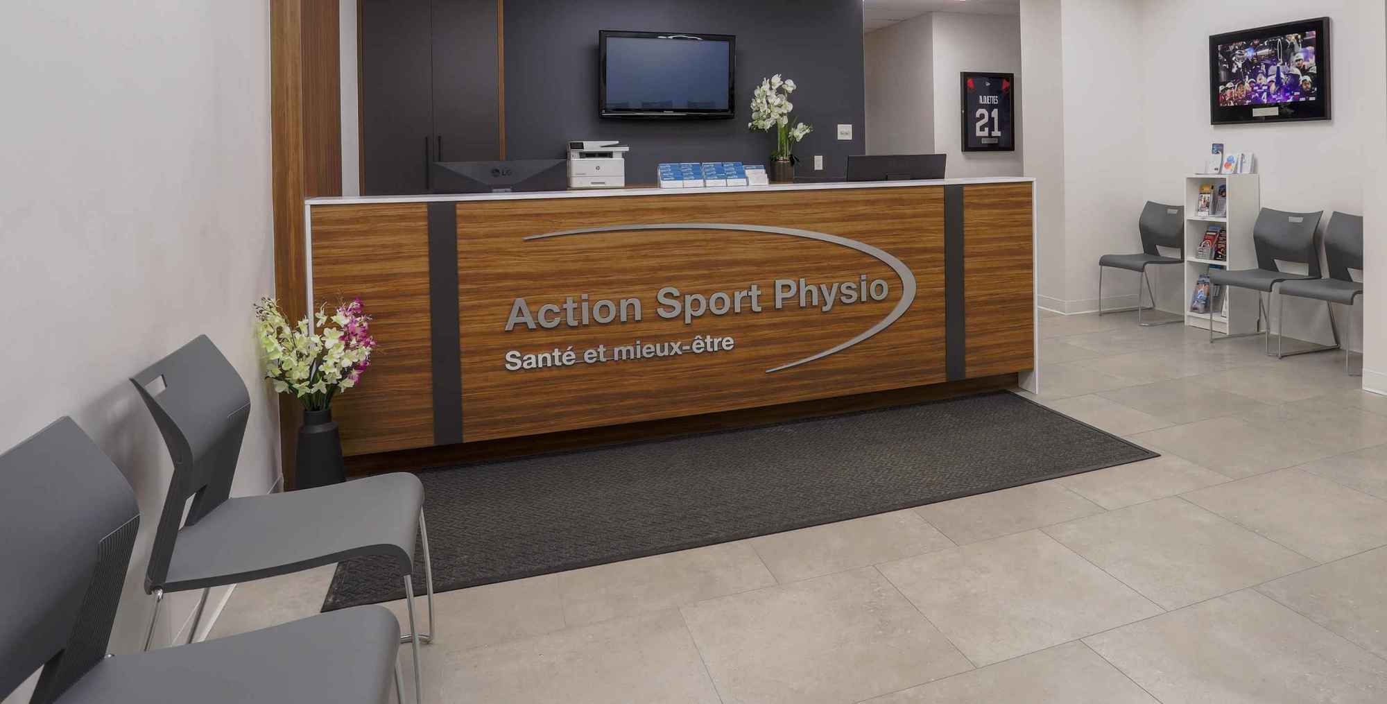 Photo de la clinique de physiothérapie Action Sport Physio située à Valleyfield. Vous pouvez réserver en ligne ou nous appeler au 450 373-0111. Nous offrons de la physiothérapie, kinésiologie, ostéopathie et bien plus.