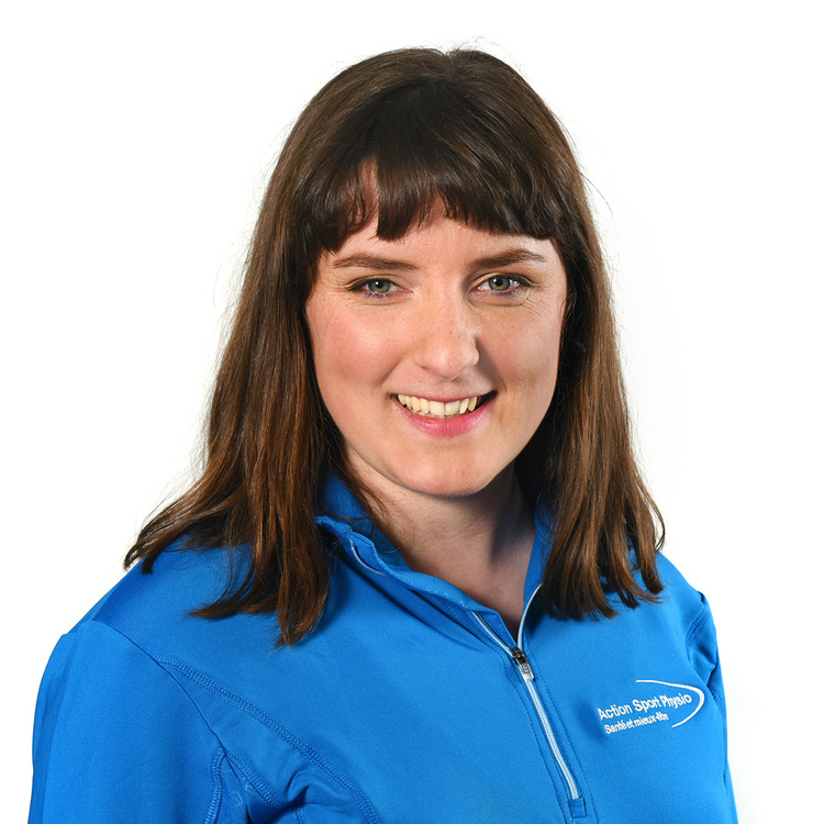 Picture of Gwylan Goddard manager and clinic coordinator at the Action Sports Physio Lachine clinic