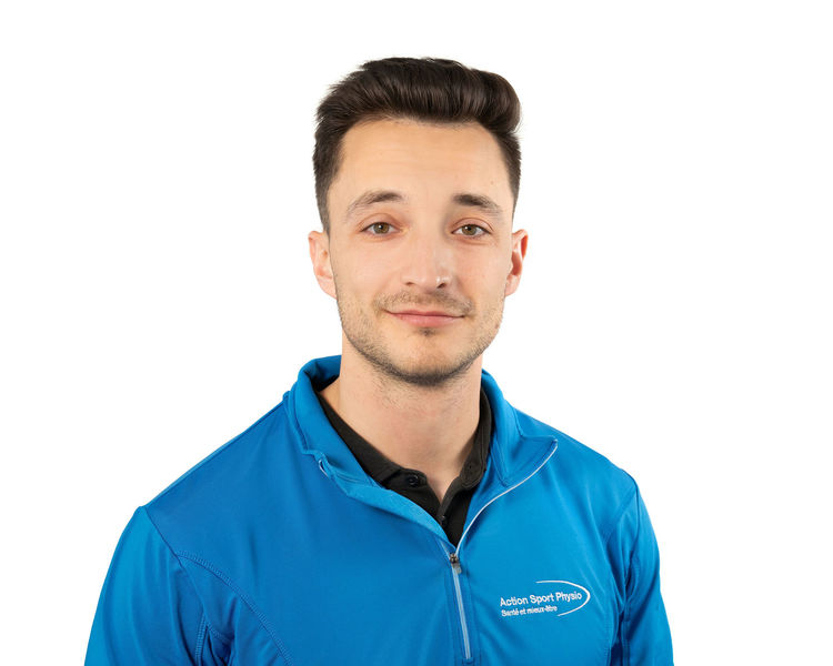 Picture of Joshua Déziel physiotherapist at the Action Sports Physio Candiac clinic
