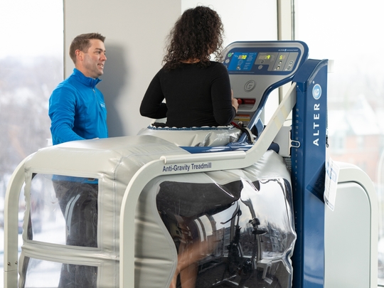 Picture of the AlterG anti-gravity treadmill service