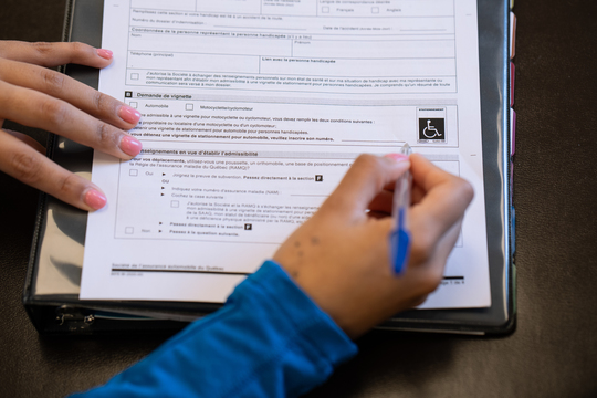 Disabled parking permit application service