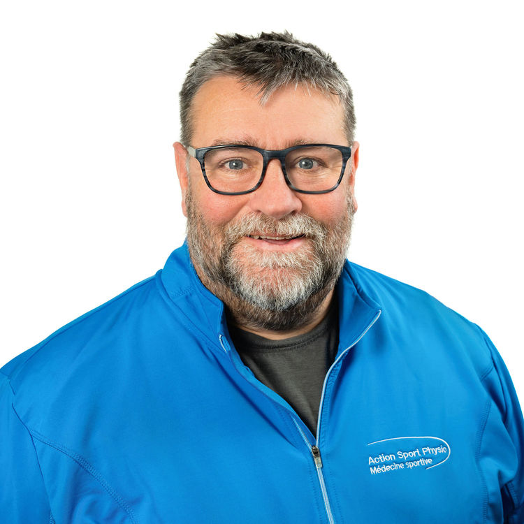 Picture of Donat Lavoie kinesiologist and massage therapist at the Action Sports Physio Boisbriand and West Island clinic