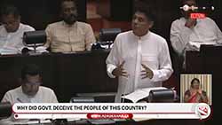 'Why did you deceive the people like this?'   - Sajith questions President (English)