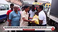 Donors continue to arrive and handover supplies in support of Manusath Derana relief drive (English)