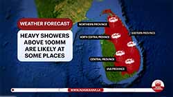 Northeast monsoon conditions established over the island; heavy rains expected in several areas (English)
