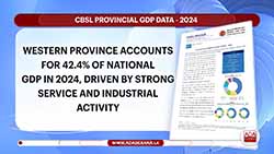 Western Province accounts for 42.4% of national GDP in 2024 - CBSL report (English)