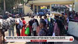 Additional buses and trains deployed to facilitate those returning to Colombo after New Year holiday (English)