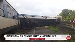 Several injured after train derails between Kelaniya and Wanawasala (English)
