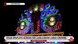 Colombo streets illuminated with lanterns and pandols as Sri Lankans celebrated Vesak festival (English)