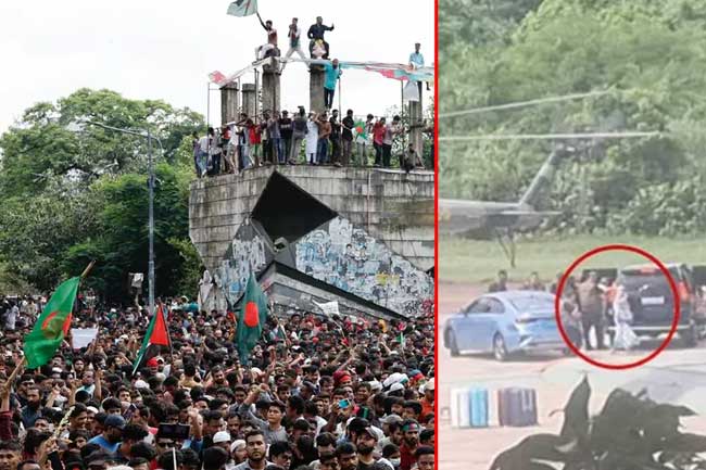 ප්‍රබල අගමැතිනිය බලයෙන් පහකළ මාර්ච් ටු ඩකා