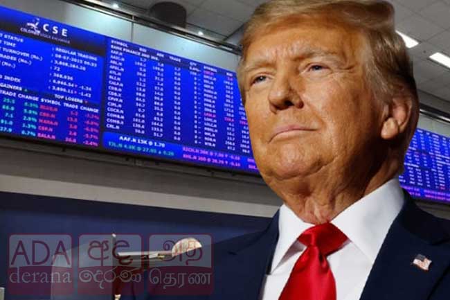 ට්‍රම්ප්ගේ තීරුබදු ප්‍රතිපත්තිය ලංකාවේ කොටස් වෙළෙඳපොළට  රු. කෝටි 43,500ක් අහිමි කරයි