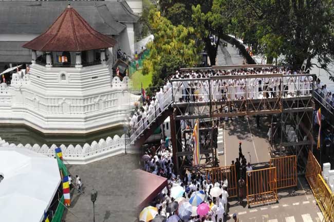 සිරි දළදා වන්දනාවට ඉදිරි දෙදින නොපැමිණෙන්නැයි ඉල්ලයි