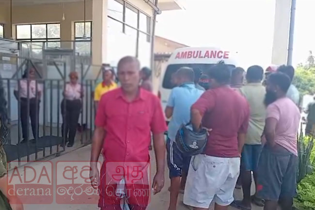 අම්බලන්ගොඩ නගර සභා පරිශ්‍රය ආසන්නයේ දී වෙඩි වැදීමෙන්  තුවාල ලැබූ ව්‍යාපාරිකයා රෝහලට