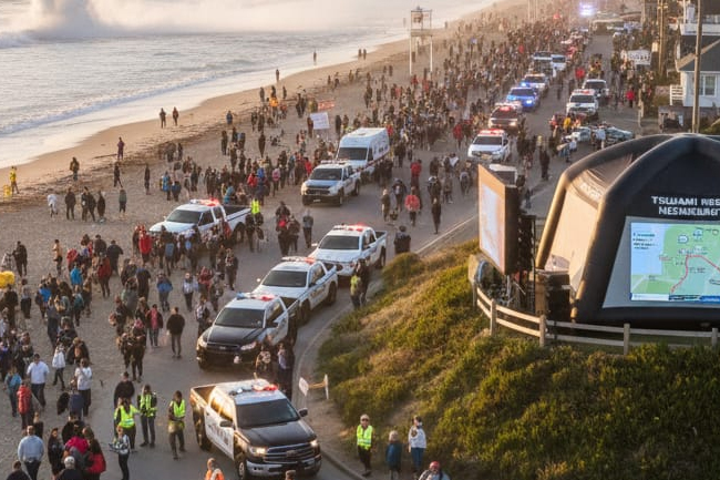 දිවයිනේ දිස්ත්‍රික්ක 4ක අද සුනාමි පෙරහුරුවක්