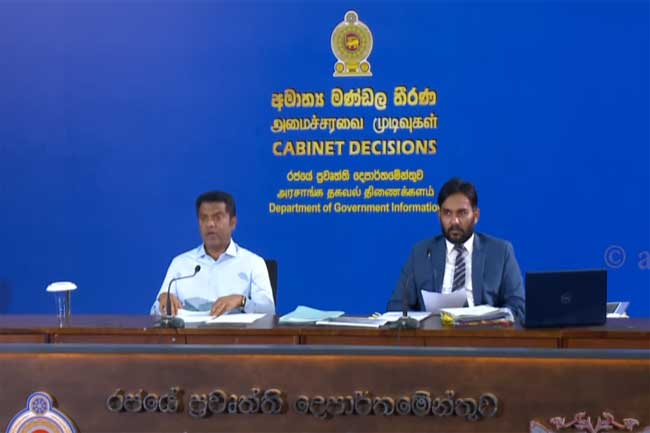 කැබිනට් තීරණ මෙතැනින්