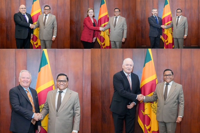 නව ⁣මහකොමසාරිස්වරු, තානාපතිවරු සහ විදෙස් ඇමති අතර සාකච්ඡා