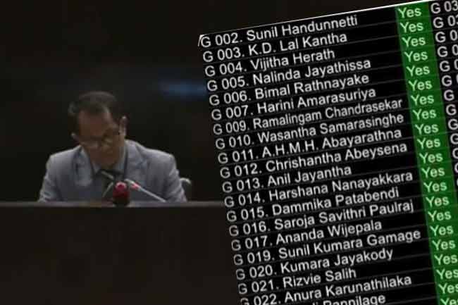 අමාත්‍යාංශ දෙකක වැය ශීර්ෂ වැඩි ඡන්දයෙන්  සම්මතයි