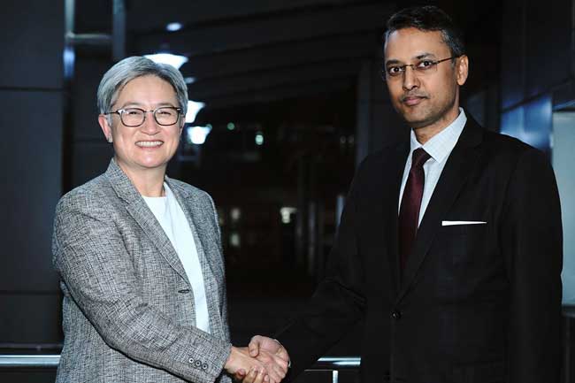ඔස්ට්‍රේලියානු විදේශ ඇමති ඉන්දියාවට