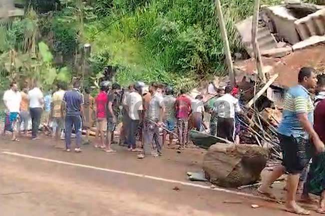 නායගිය තැනින් කොළඹ-නුවර පාර සම්පූර්ණයෙන් වැසෙයි