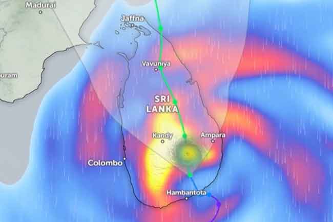 'දිට්වා' ප්‍රචණ්ඩ වෙයි - පැය 48කින් ඉන්දියාවට 
