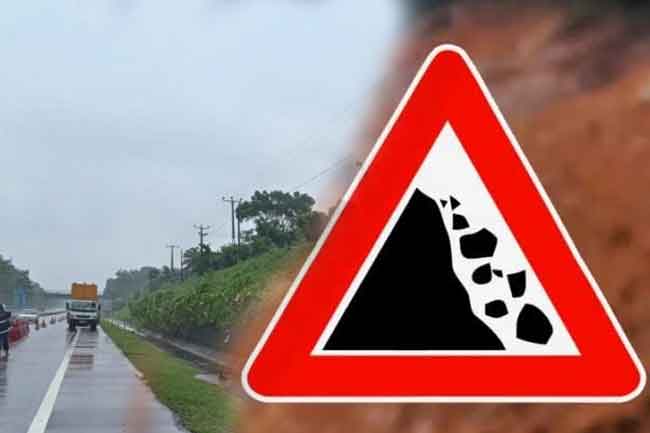 ගැලණිගම -  කහතුඩුව අතර අධිවේගී මාර්ගයේ නායයෑමේ අවදානමක්