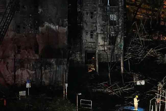 හොංකොං ඛේදවාචකයෙන් මියගිය ගණන 128ක් දක්වා ඉහළට