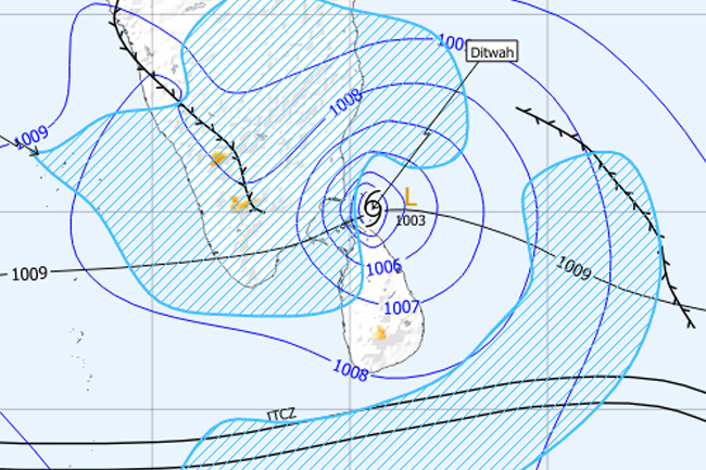 ප්‍රදේශ කිහිපයකට පස්වරු 2න් පසු වැසි