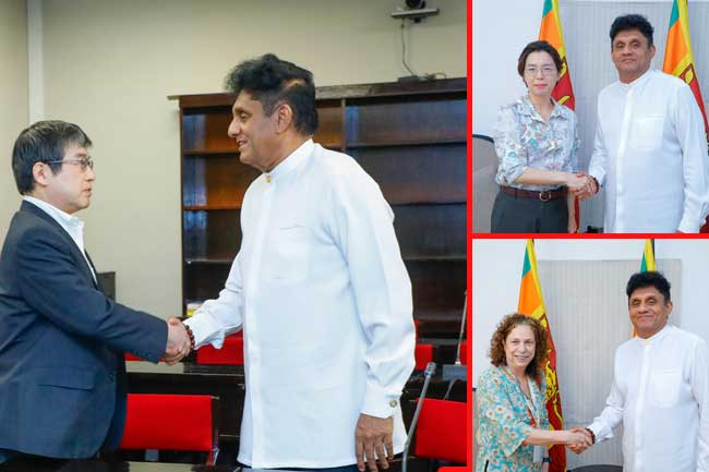 සජිත් තානාපතිවරුන්ගෙන් ආධාර ඉල්ලයි
