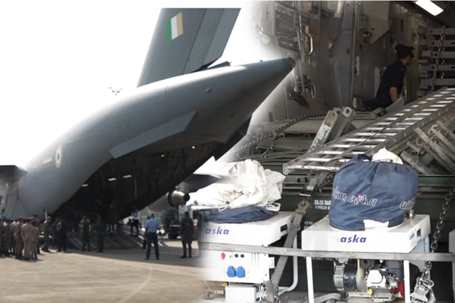 ඉන්දීය ආපදා ආධාර රැගත්  08වන ගුවන් යානයත් කටුනායකට