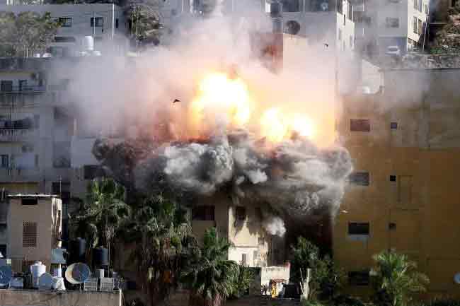 ඊශ්‍රායල ගුවන් ප්‍රහාරයකින් පලස්තීනයේ 5ක් මරුට