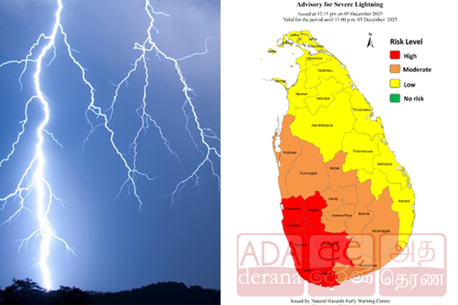 ප්‍රබල අකුණු පිළිබඳ අවවාදාත්මක නිවේදනයක්