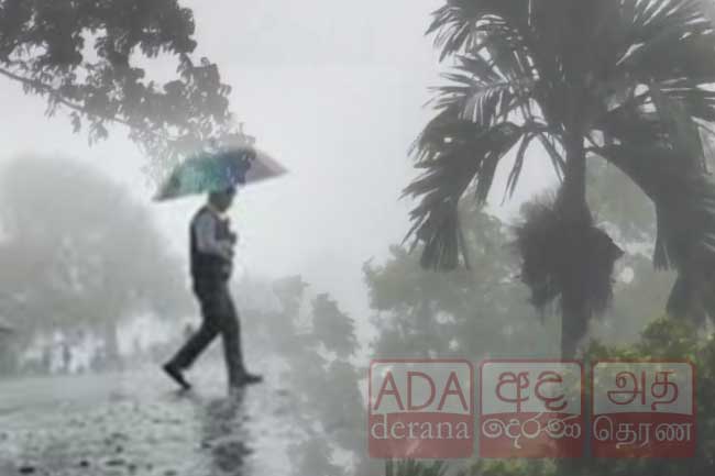 දෙසැම්බර් 9,10 සහ 11 වෙද්දි වැසි තත්ත්වයේ වැඩිවීමක්