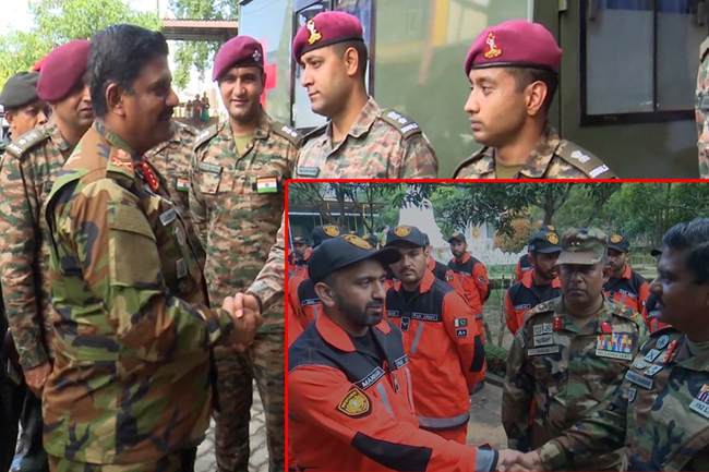 යුද හමුදාපති ඉන්දියානු සහ පාකිස්තාන භට පිරිස් හමුවෙයි