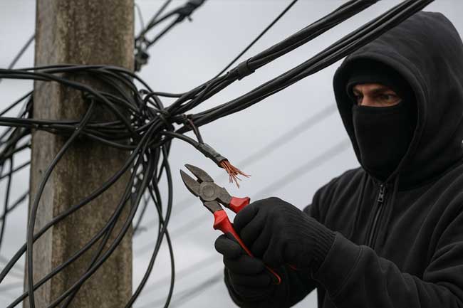 විදුලි සංදේශ රැහැන්වලට හානි කිරීම ගැන පොලීසියෙන් නිවේදනයක්