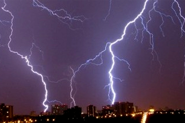 ප්‍රබල අකුණු පිළිබඳව අවවාදාත්මක නිවේදනයක්