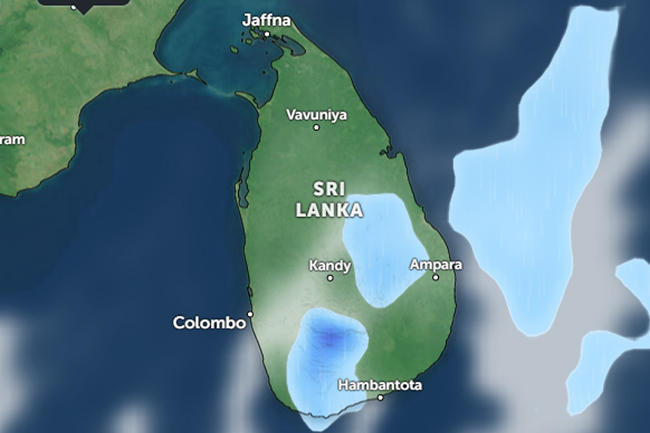 අනිද්දා සිට වැසි තත්ත්වයේ වැඩිවීමක්