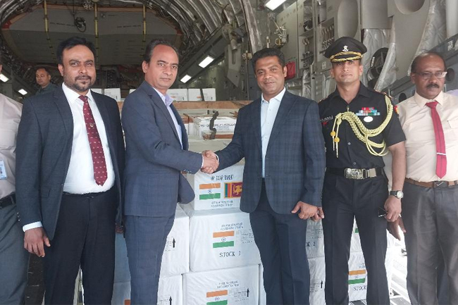 තවත් මානුෂිය ආධාර තොගයක් රැගත් ඉන්දීය ගුවන් යානයක් කටුනායකට