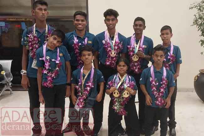 2025 ආසියානූ පැරා ශූරතා තරගාවලියට සහභාගී වුු කණ්ඩායම යලි දිවයිනට