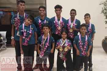 2025 ආසියානූ පැරා ශූරතා තරගාවලියට සහභාගී වුු කණ්ඩායම යලි දිවයිනට